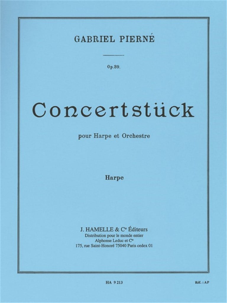 Pierne Concertstuck Op 39 Harp Part